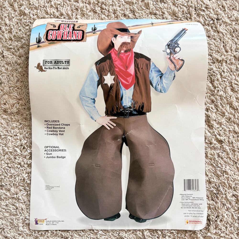 Rubies Ole Cowhand Cowboy Costume for Adults, Men's One Size Western Wear - Picture 13 of 13